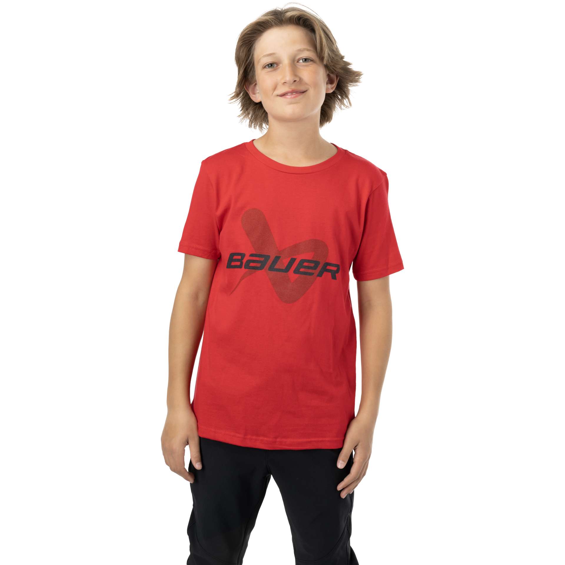 Bauer Core Lockup T-Shirt Jr Rød