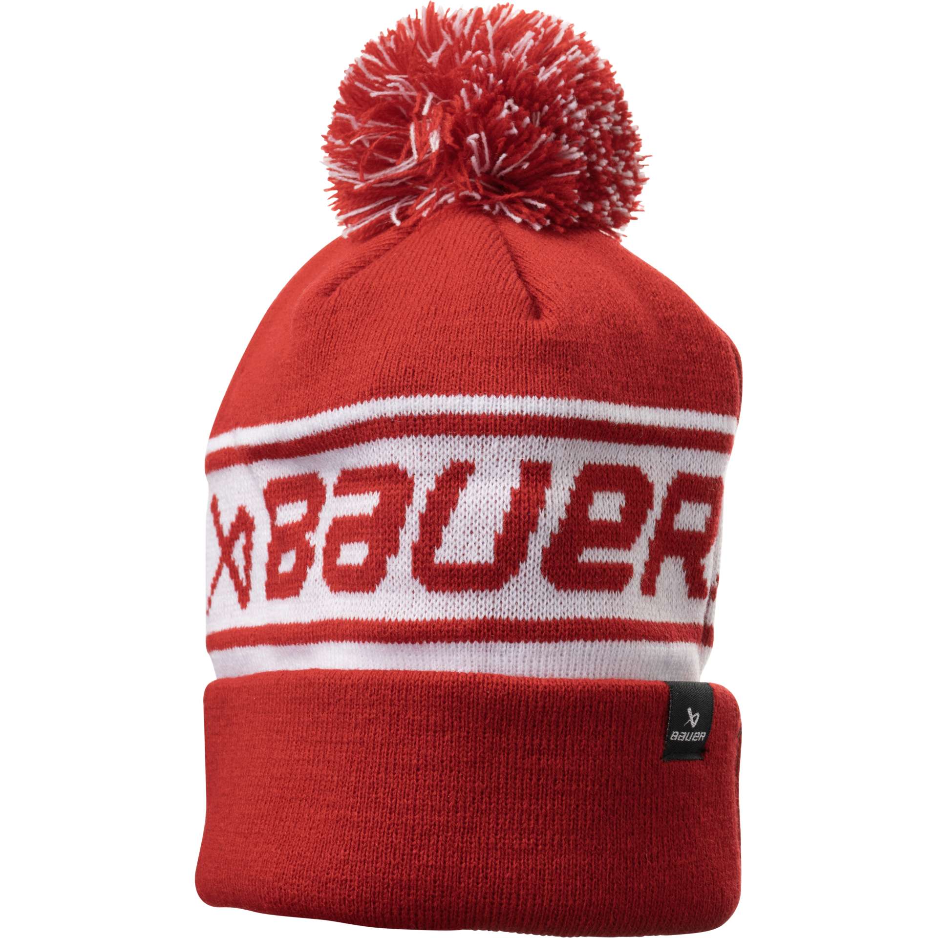 Bauer Team Ribbed Pom Hue Sr Rød