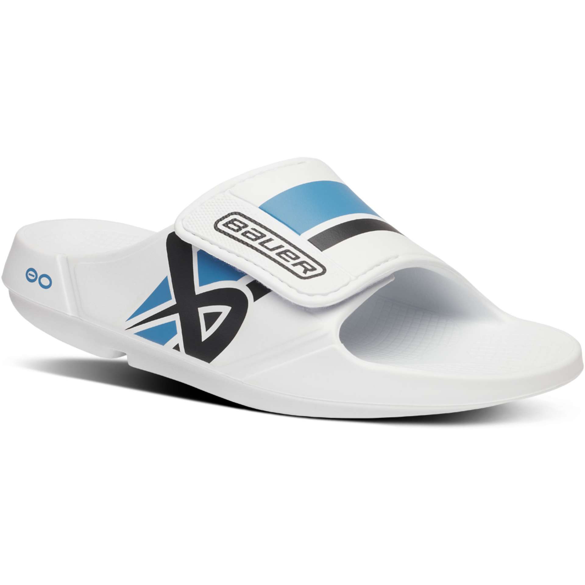Bauer x Oofos Sport Flex Badesandaler Hvid/Blå